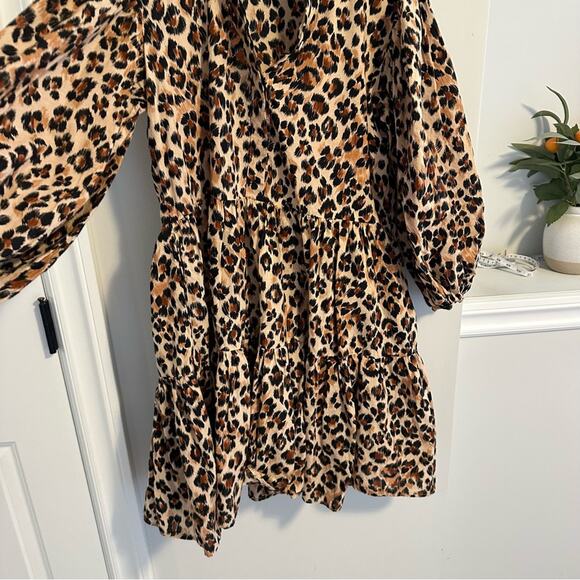 Tuckernuck Mille Resort & Travel Brown Leopard Cheetah Animal Mini Dress XS - Picture 7 of 12